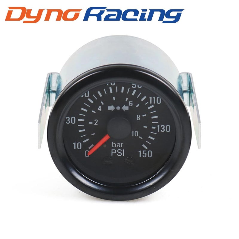 Dyno Racing عداد أمبير إلكتروني 60-0-60 أمبير 2" 52 مم للسيارات والقوارب مع ضوء أصفر - Image 2